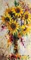 sunflowers in vase floral decoration